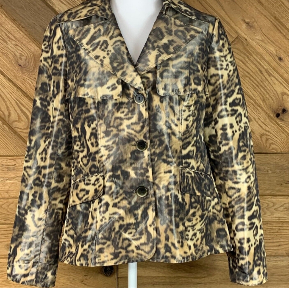Lafayette 148 New York Animal Print Jacket/Top